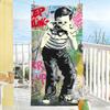 B-Banksy Graffiti Art Towel Soft Pool Gift For Travel Gym Shower Camping Quick Dry Sports Large Beach Towels