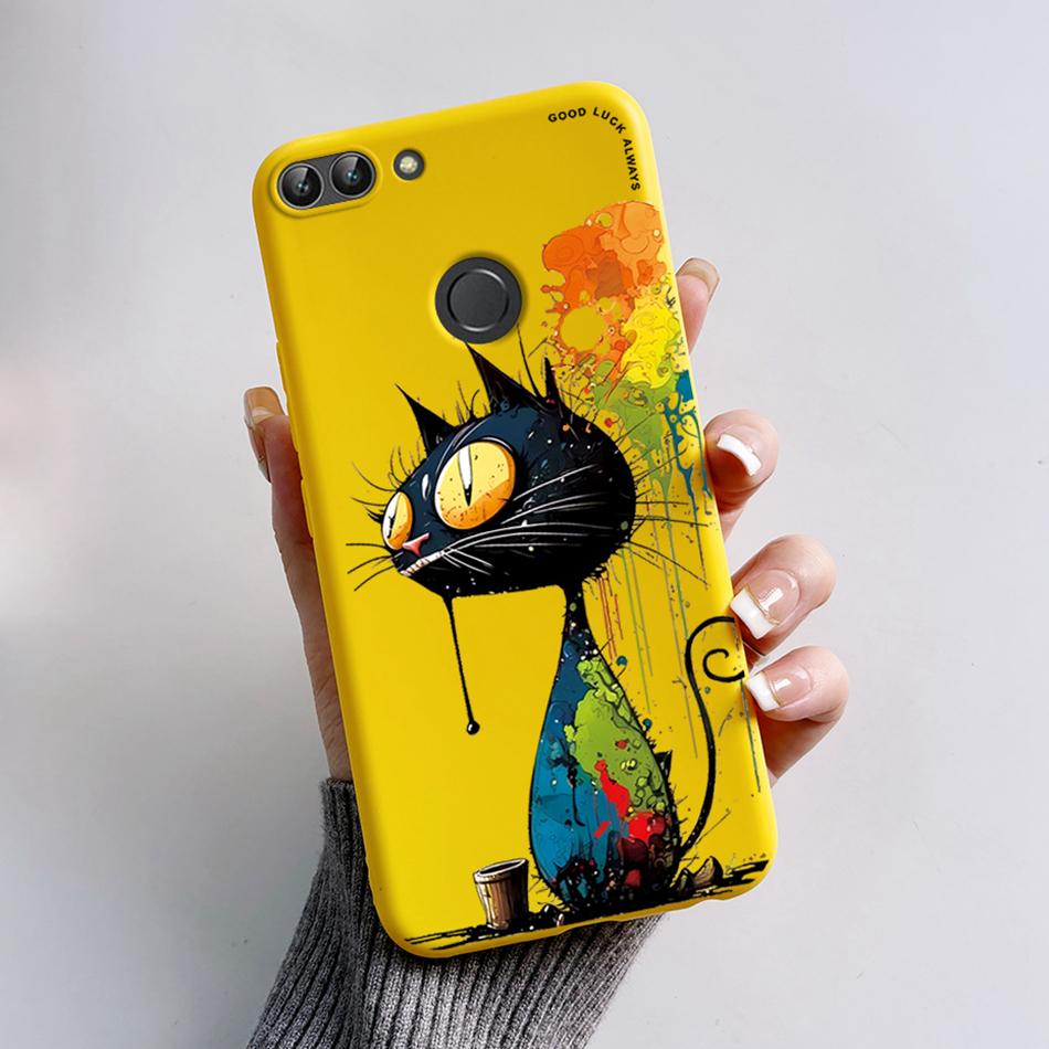 Для Huawei P Smart 2018 Чехол Милый Кот Медведь Мультяшная Лягушка Мягкая Обложка Для Huawei P Smart FIG-LX1 5.65 дюйма Чехол Coque Fundas Shell