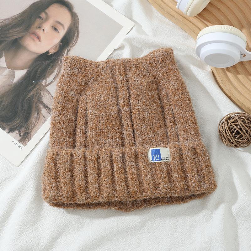 Korean Version of Versatile Cat Ears Plus Velvet Hat for Women's Autumn and Winter Casual Windproof Pullover Hat Outdoor Warm Hat