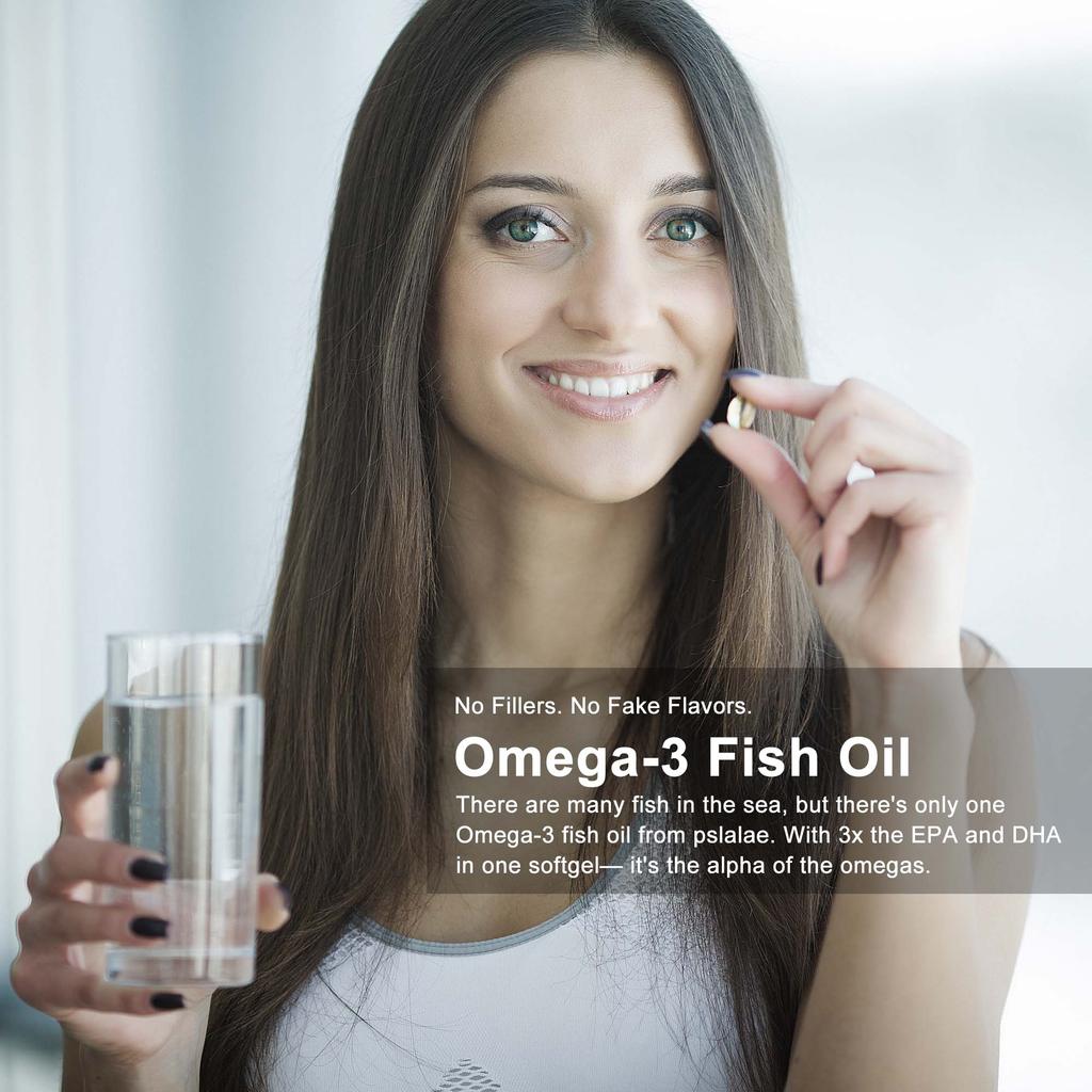 Pslalae - Omega-3 Fish Oil Capsules - Heart, Brain, and Joint Health