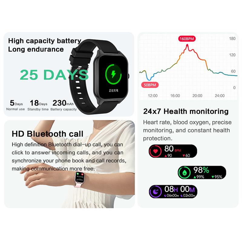 2023 Новые Смарт-часы с Bluetooth-вызовом для мужчин и женщин, для сна, сердечного ритма, кровяного давления, спортивные умные часы, модные женские умные часы для женщин