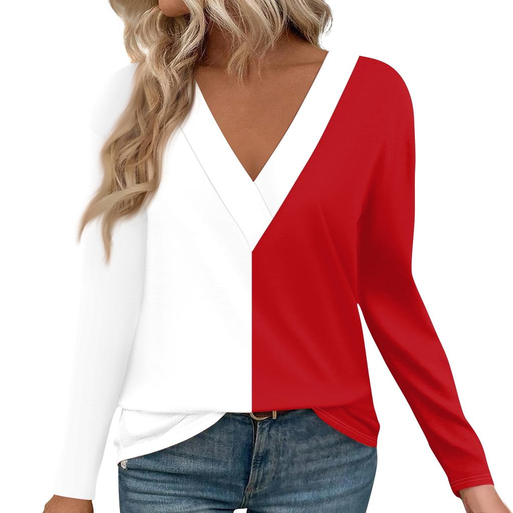 Женские рубашки с длинным рукавом и V-образным вырезом, нарядные повседневные топы, модные свободные туники, топы, блузки