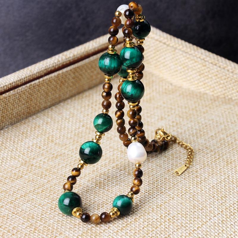 GemChic женские новые винтажные бусины из агата высокого качества ожерелье на ключицу этническая цепочка мода на день рождения рождественский подарок на ювелирные изделия