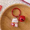 Kawaii Maneki-neko Keyring Resin Fortune Cat Pendant Creative Plutus Cat Keychain  Lunar New Year