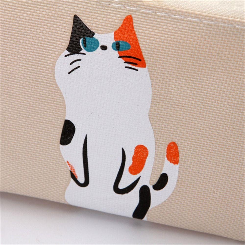 Cute Cat Children Gift Canvas Zipper Case Women Pencil Bag Pen Bags Pencil Case Cosmetic Bag