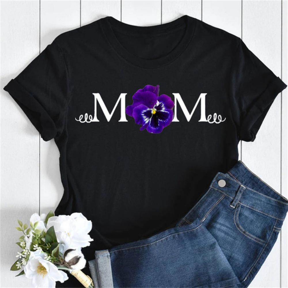 Новая женская футболка, модная футболка с цветочным принтом MOM Butterfly, повседневная футболка с коротким рукавом, женская футболка в стиле 90-х годов, женская футболка