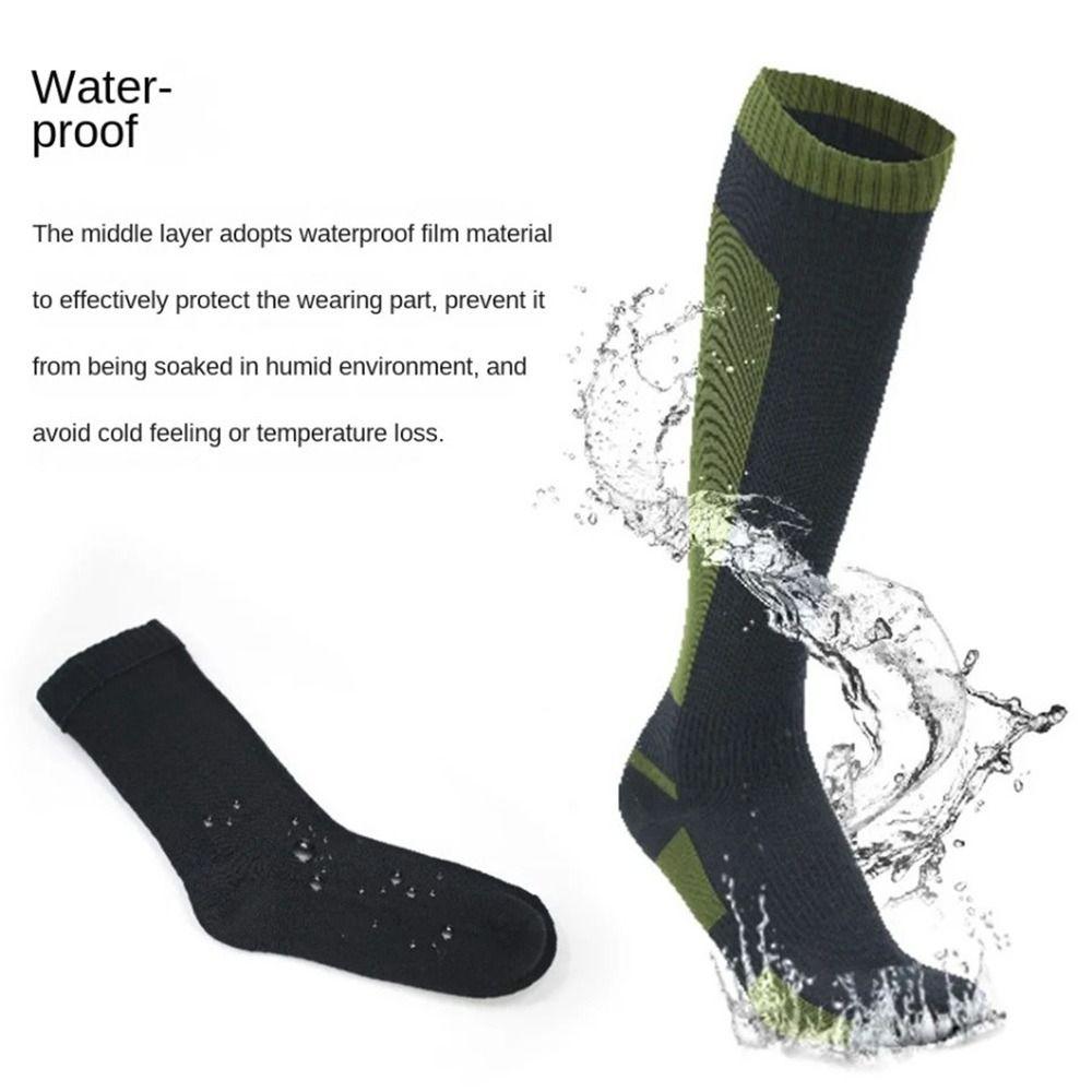 Дышащие Водонепроницаемые Носки для Пешего Туризма, Кемпинга, Высокие Гольфы до Колена, Снежные Теплые Носки, Зимние Теплые