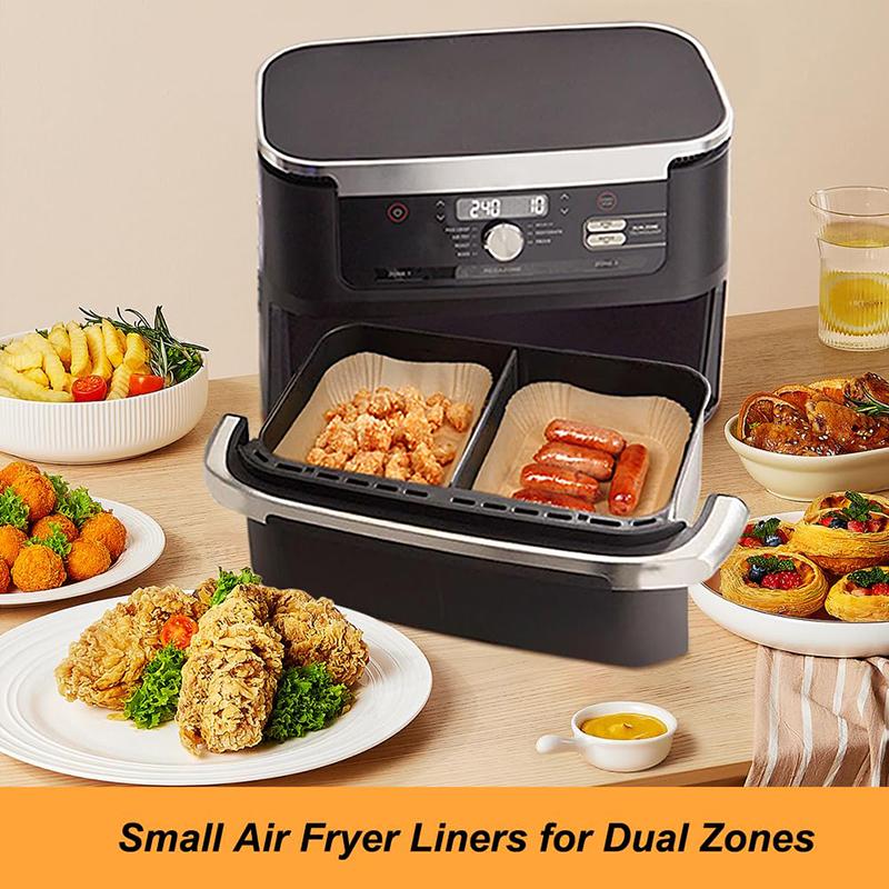 Rectangle Disposable Air Fryer Paper Non-Stick Kitchen Baking Airfryer Mat Oilproof Barbecue Pad Baking Paper Liner Accessories