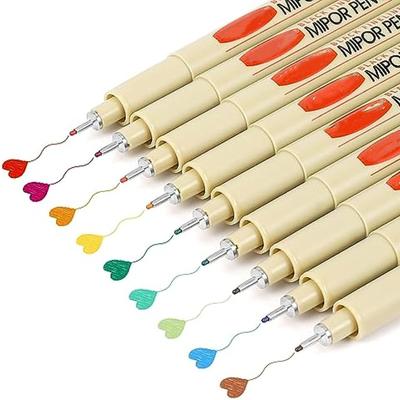 Ручки для рисования Micro Fineliner: 9-цветные библейские маркеры в технике дзентангл (0.5mm) Водонепроницаемые технические ручки