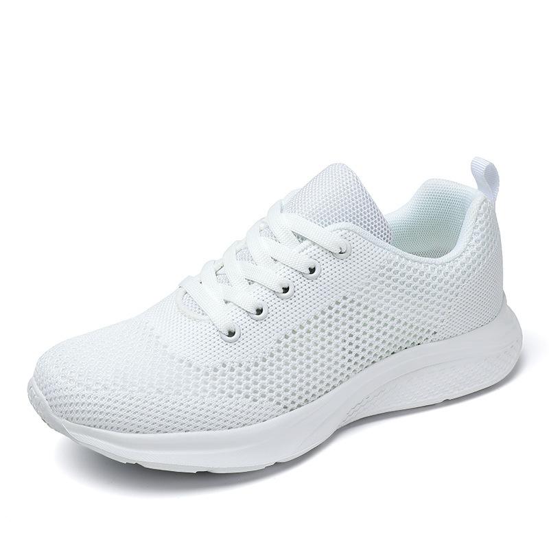 Women'S Shoes Flying Woven Surface Summer Hollow Sports Casual Shoes, Breathable, Lightweight And Versatile Running Shoes