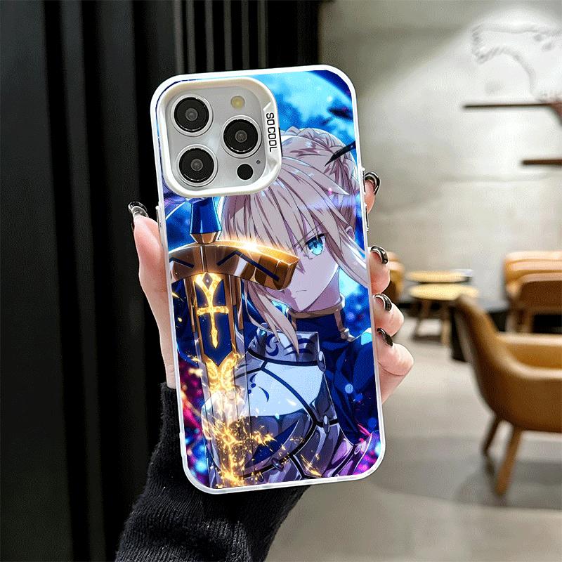 Мягкий чехол для телефона Fate Zero Stay Night Saber для iPhone 15 16 17 Pro Max 17Air 16E 14 Plus 13 12 Mini Ударопрочный чехол Задняя крышка