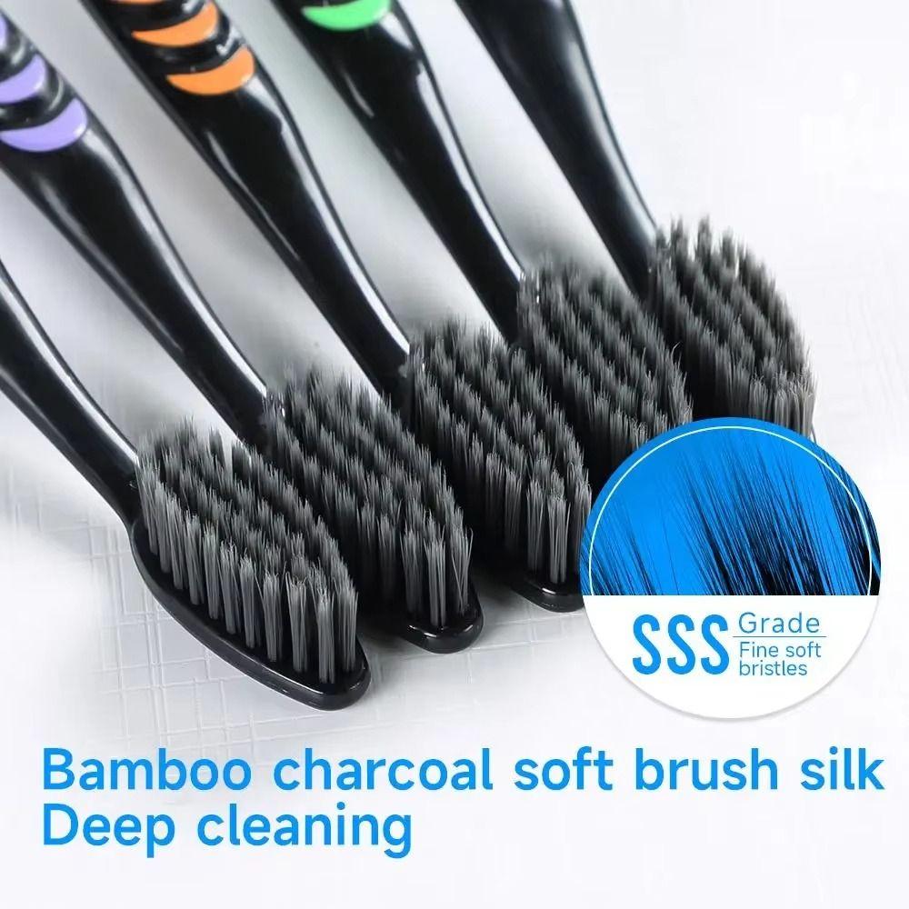 10PCS Ultra-Fine Bristles Family Pack Toothbrush Antibacterial Soft Bristle Toothbrushes Gum Care
