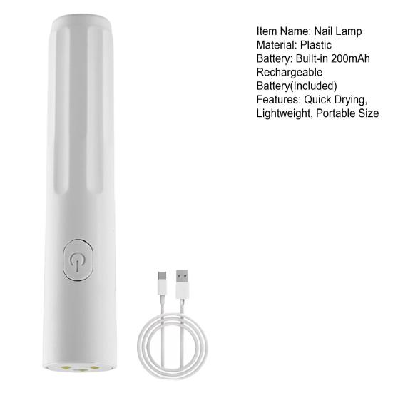 Мини Лампа для Ногтей Портативная USB Перезаряжаемая Сушка Гель-лака Полимеризация УФ Светодиодная Лампа для Ногтей Маникюрная Сушка Домашний Салон Ногтей Инструменты для Нейл-арта