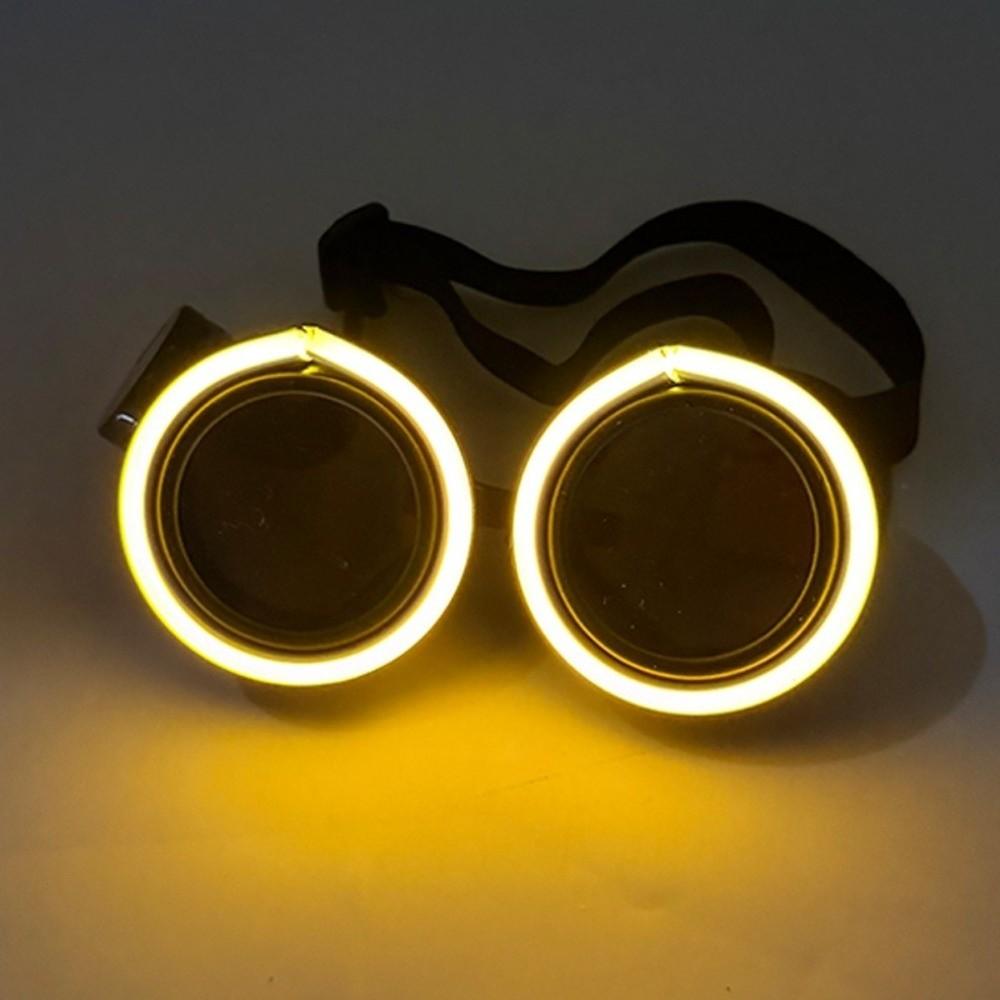 Round LED Glowing Glasses Wireless Novelty Party Glasses Fashion Light Up Glasses Carnival Party