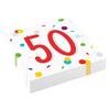 Amscan Confetti 50th Birthday Disposable Napkins (Pack of 20)