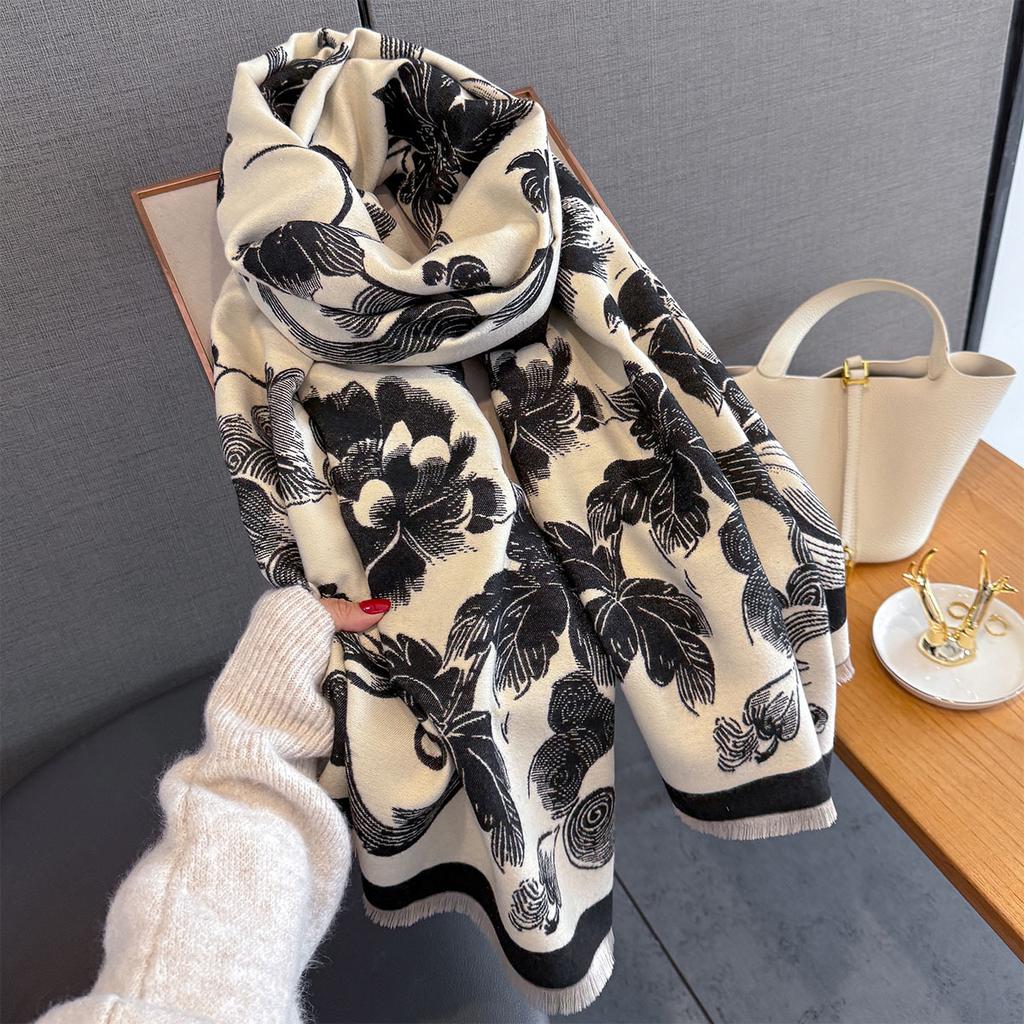 Casual Fashion Brand Designers Neckerchief Winter Women Warm Scarf Cashmere Shawl Wrap Bufanda Poncho Echarpe Pashmina Stoles