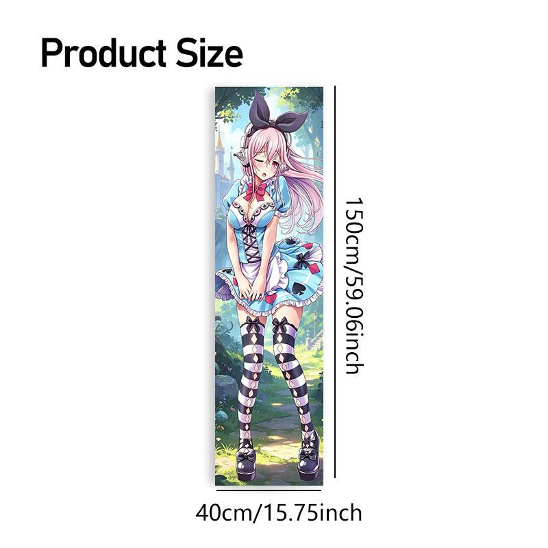Розоволосая Горничная Аниме Девушка Длинный Гобелен Сакура Балкон Настенное Украшение Для Спальни Общежития Эстетичный Декор Несколько Размеров