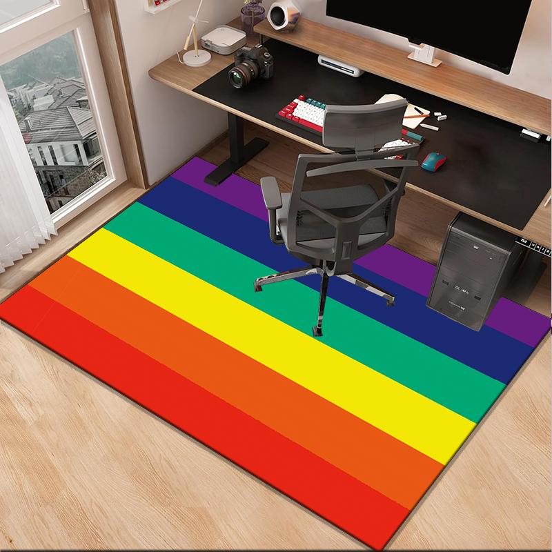 Abstract Geometric Composition Office Rug Chair Mat, Entryway Carpet, Suitable for Front Door, Bedroom, Living Room, Desk, Holiday Gift