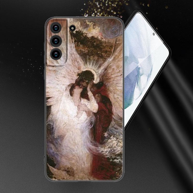 Чехол для телефона с художественной росписью в стиле Ренессанс для Samsung Galaxy S22 Pro S21 S20 Ultra FE S10 Lite 5G S10E S9 S8 Plus, мягкий черный чехол из ТПУ