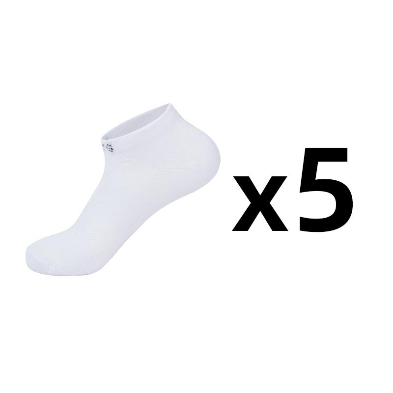 5 Pairs Men's Breathable Cotton Socks Sports Socks Slash Mesh Casual Athletic Cut Short Summer Thin Short Ankle Sock