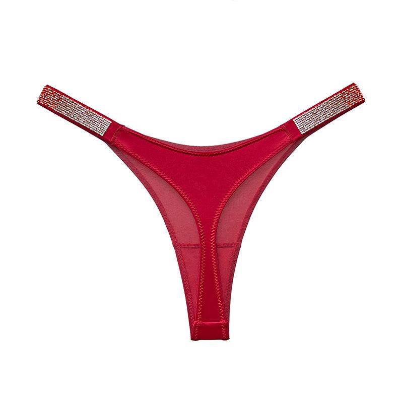 Европейские и американские сексуальные стринги со стразами: Женские фитнес спортивные трусы Т-образной формы с высоким вырезом