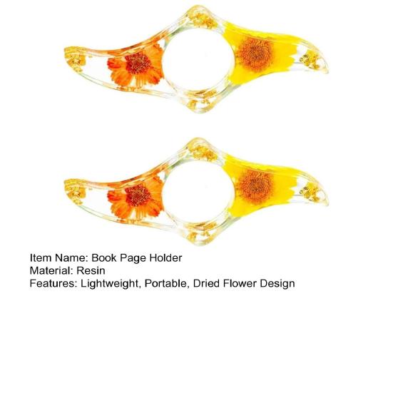 1 шт/2 шт держатель для страниц книги сухоцвет смоляное кольцо для большого пальца держатель для страниц закладка-цветок аксессуары для чтения для любителей книг