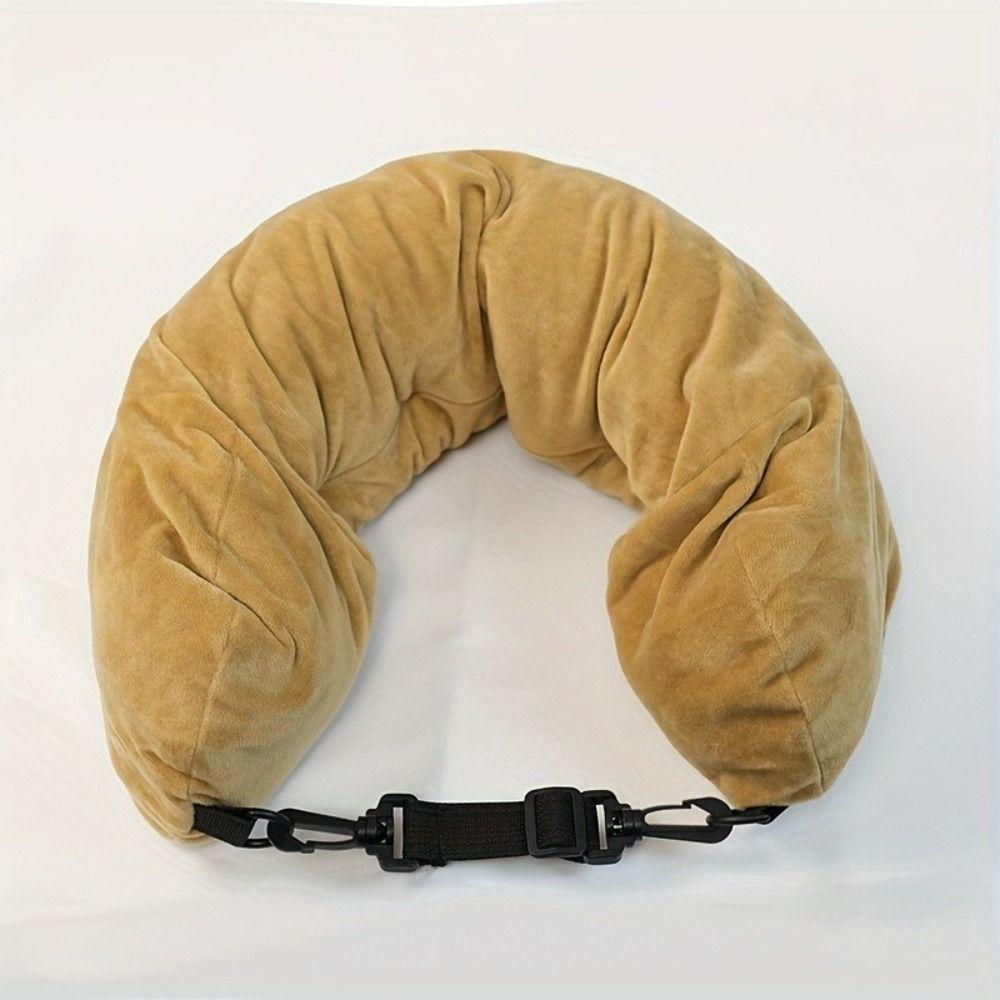 Gift Lycra Fabric Fillable Travel Neck Pillow Waterproof Ultra Soft Fuzz Travel Bag Pillow Carry Portable Pillowcase Storage Bag