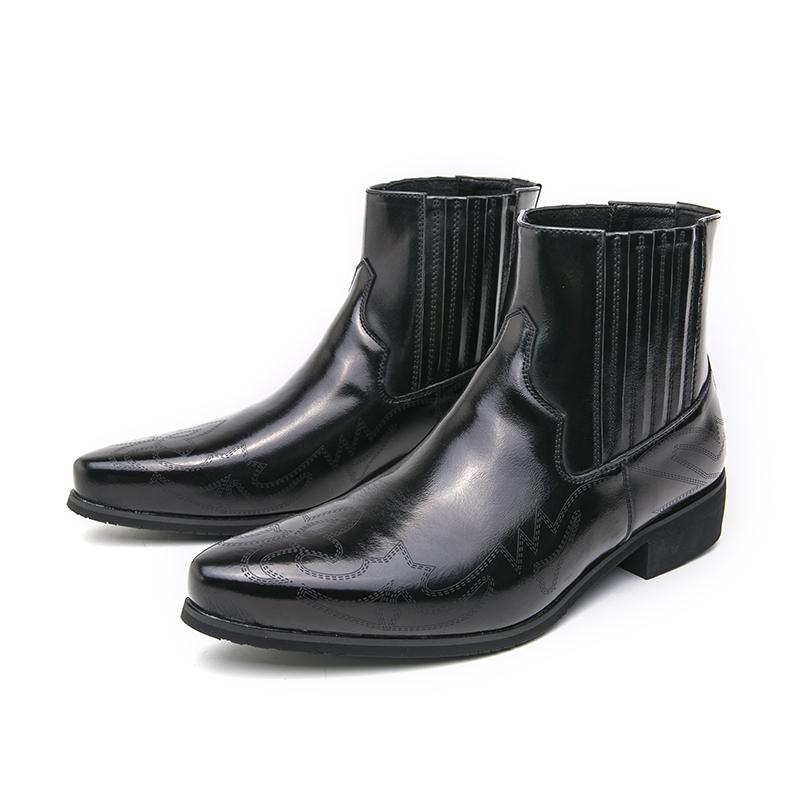 Модная кожаная обувь для мужчин Натуральная кожа Ботинки больших размеров Высококачественные дизайнерские формальные ботинки Повседневные ботинки Модный бизнес