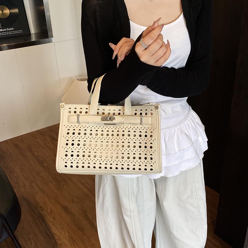 Полая Модная Однотонная Портативная Маленькая Квадратная Сумка Женская Новая Универсальная Повседневная На Плечо Сумка-Мессенджер