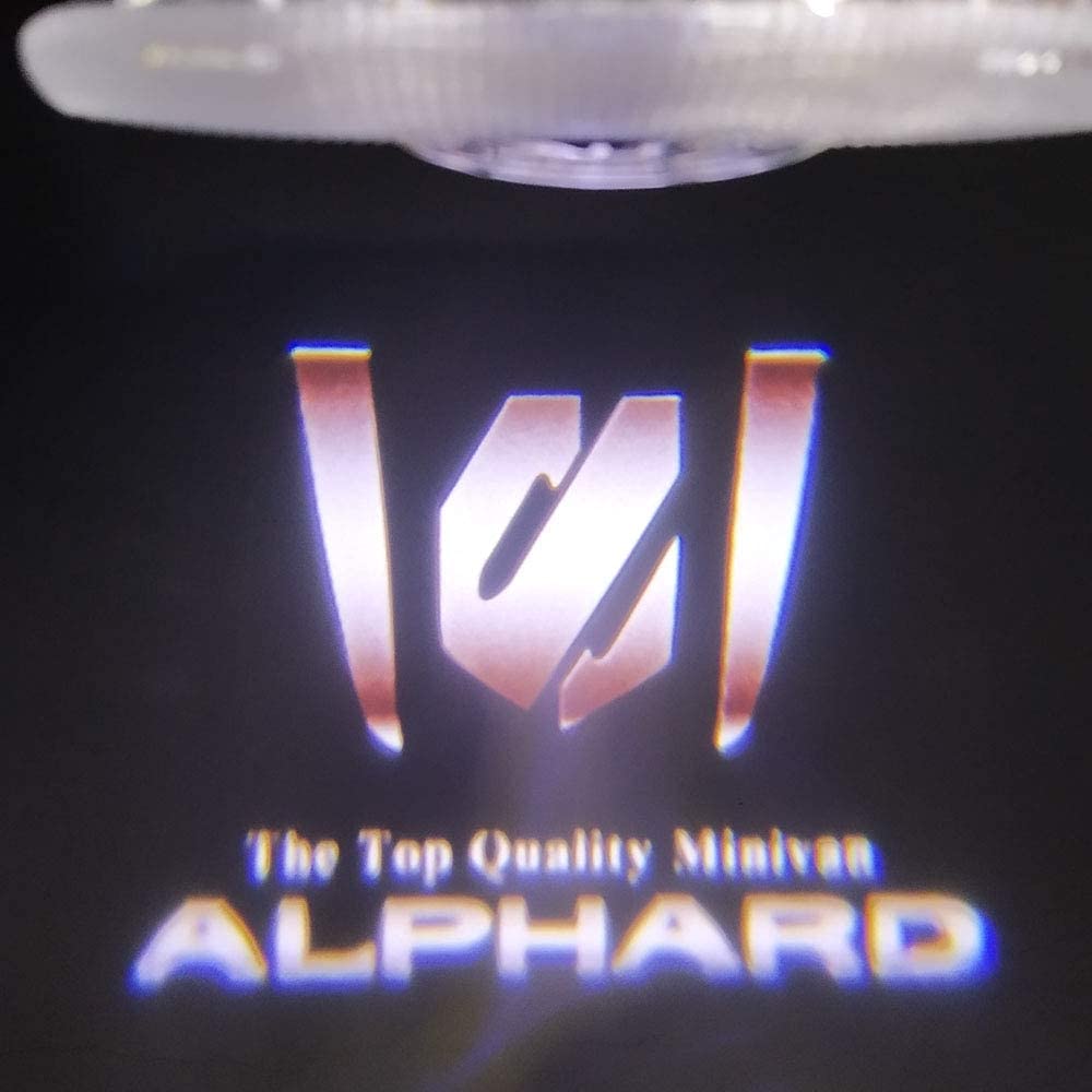 Мини-лампа двери автомобиля Alphard, Лампа-шторка, Приветственная лампа двери, Лампа вежливости, Светодиодный логотип
