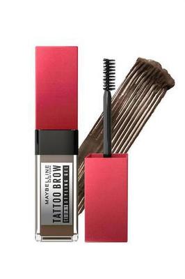 Maybelline Оттеночный гель для бровей, Полуперманентный, Водостойкий и Стойкий к смазыванию, Гель для укладки бровей 3-дневной фиксации, Tattoo Brow, Темно-коричневый, 6 мл