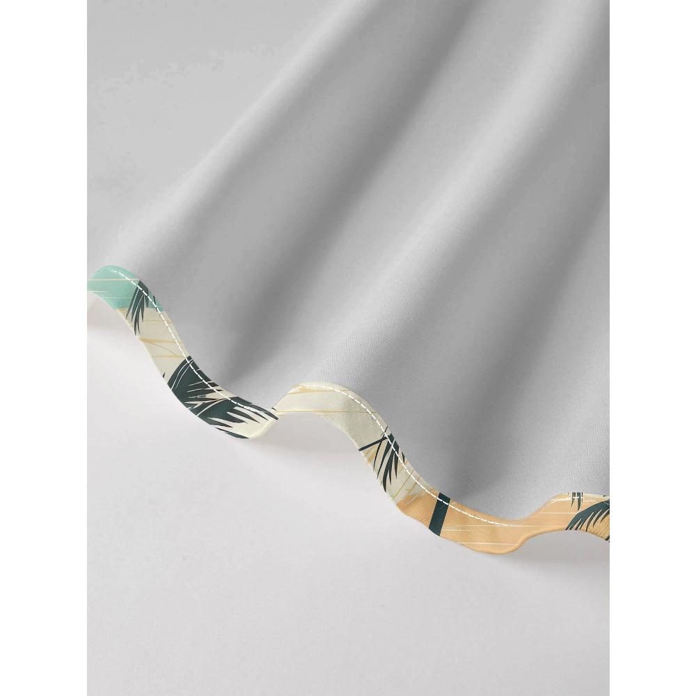 Мужская футболка с пряжкой, короткий рукав, уличный стиль, узор с изображением кокосовой пальмы, гавайская летняя рубашка, топ для пляжного отдыха