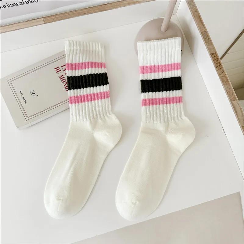 Cityboy Мужские полосатые баскетбольные носки средней длины в стиле винтаж унисекс для женщин и пар, хлопковые, японские, с толстым махровым дном, спортивные носки