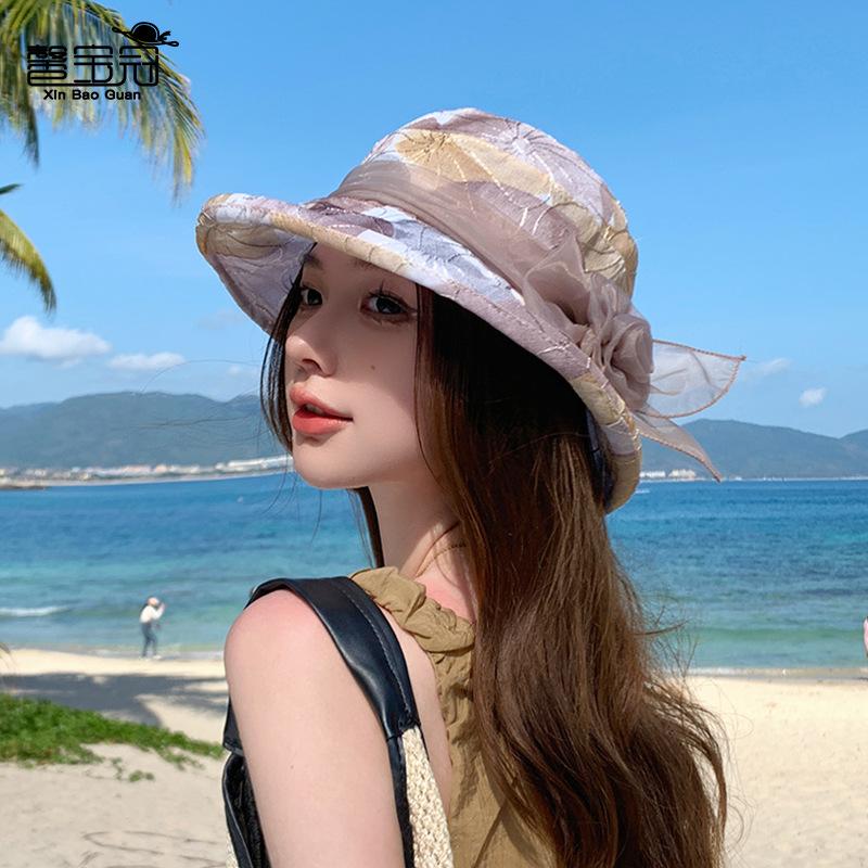8440 летняя шляпа женская материнская солнцезащитная шляпа-ведро уличная дышащая солнцезащитная шляпа модная универсальная шляпа-ведро тренд