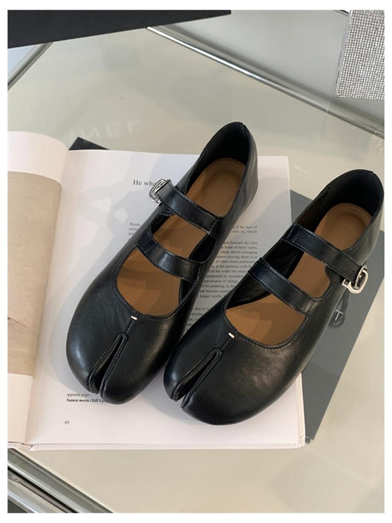 Модные таби ниндзя обувь женские балетки с раздельным носком женские повседневные лоферы женские мокасины комфортная осенняя обувь