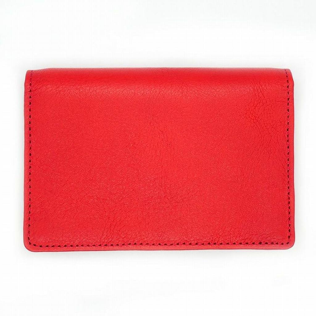 Кошка Даян Даян визитница из натуральной кожи волк красный [Wachifield]