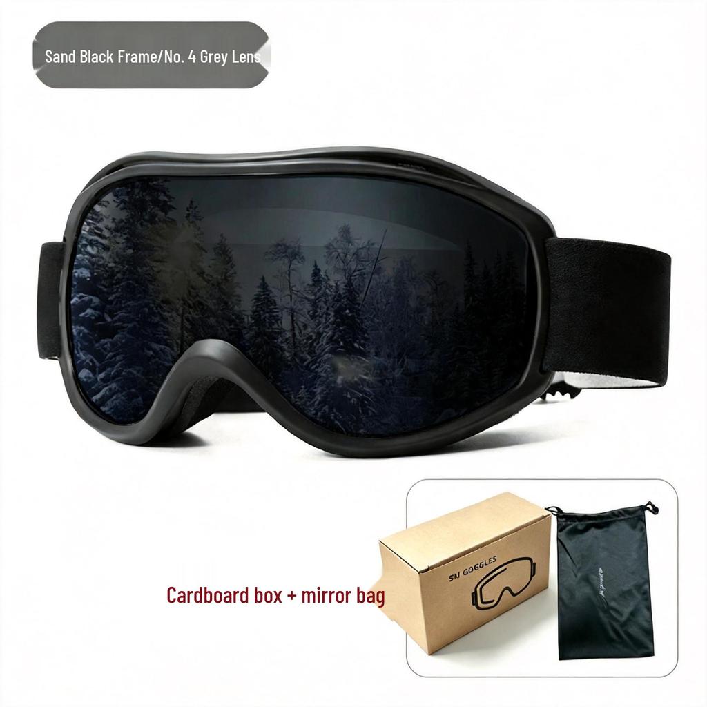 Унисекс сферические горнолыжные очки 2025: Двухслойные противотуманные уличные цилиндрические горнолыжные очки