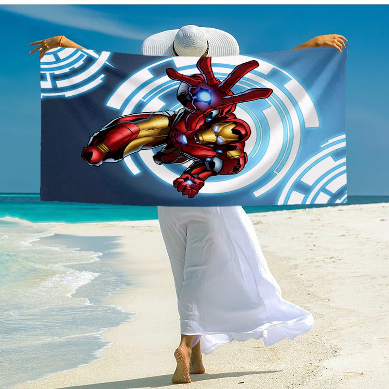 Ultra-Soft Beach Towel with Iron-Man Theme,Ideal for Pool - Camping, Diving - Perfect Travel Essential, Vibrant Beach Towel.