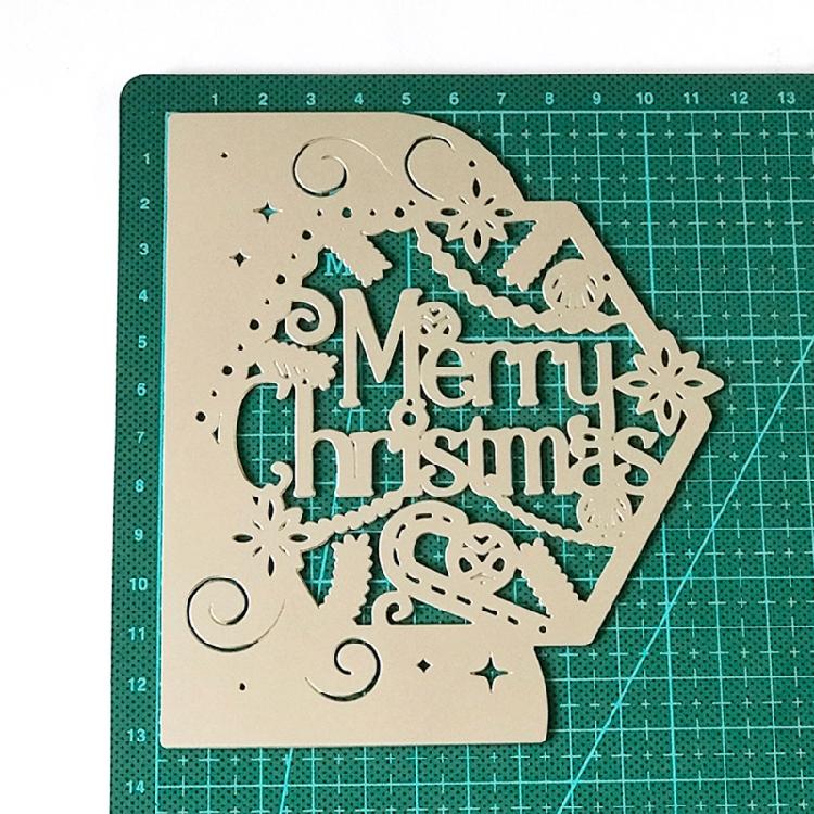 Merry Christmas Cutting Dies Stencil Template Mold Craft Decoration Mould Supply