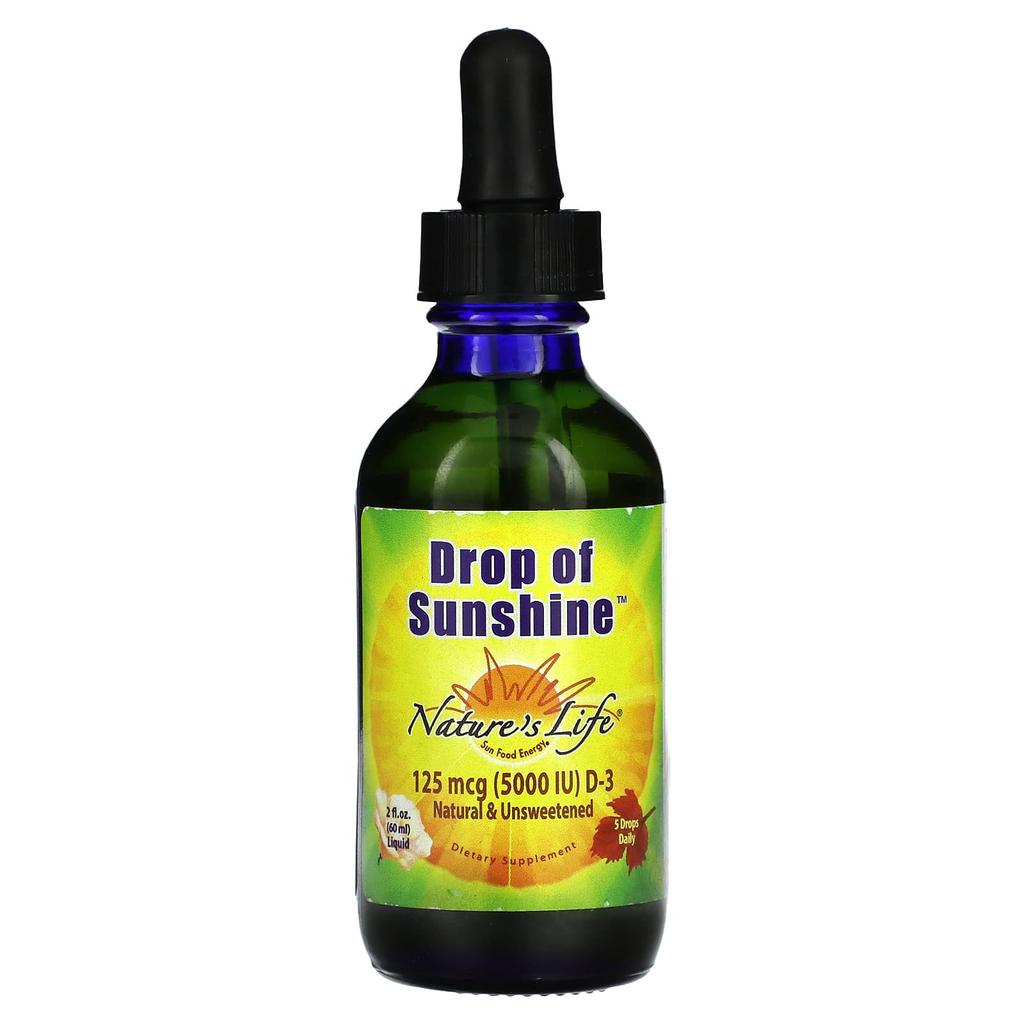 Nature's Life Drops of Sunshine, 125Mcg(5,000Iu), 60Ml(2Fl Oz)