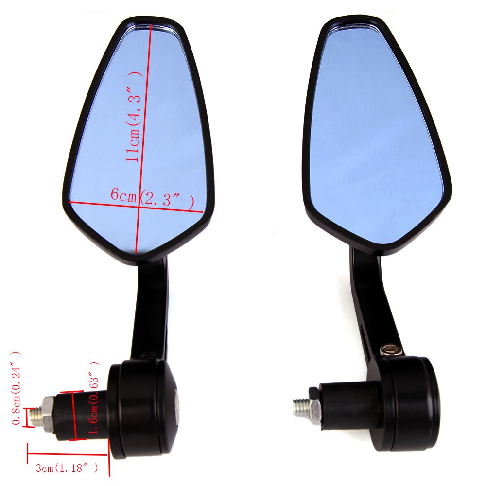 7/8 ''22 мм мотоцикл Cruiser Chopper ATV алюминиевый конец бокового зеркала заднего вида для BMW Ducati Aprilia