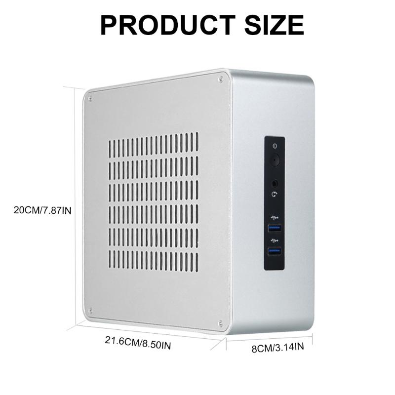 TA80 Мини-корпус для ПК с поддержкой Mini-ITX, шасси HTPC с улучшенным охлаждением для домашнего офисного компьютера