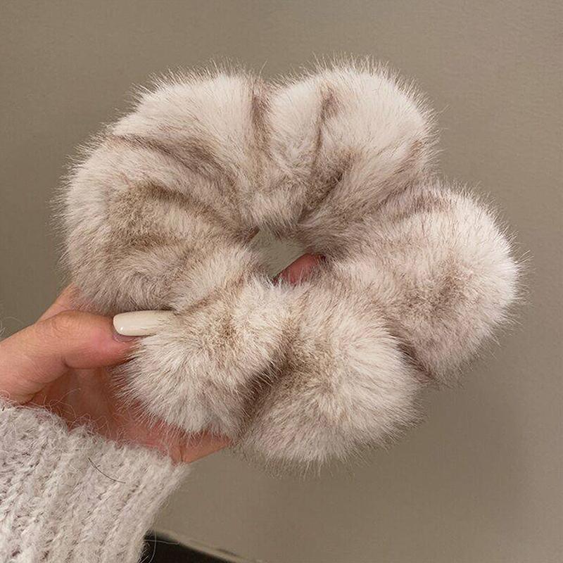 Осень-зима универсальная плюшевая веревка для волос для женщин изысканная имитация норки повязка на голову резинки для волос аксессуары подарки
