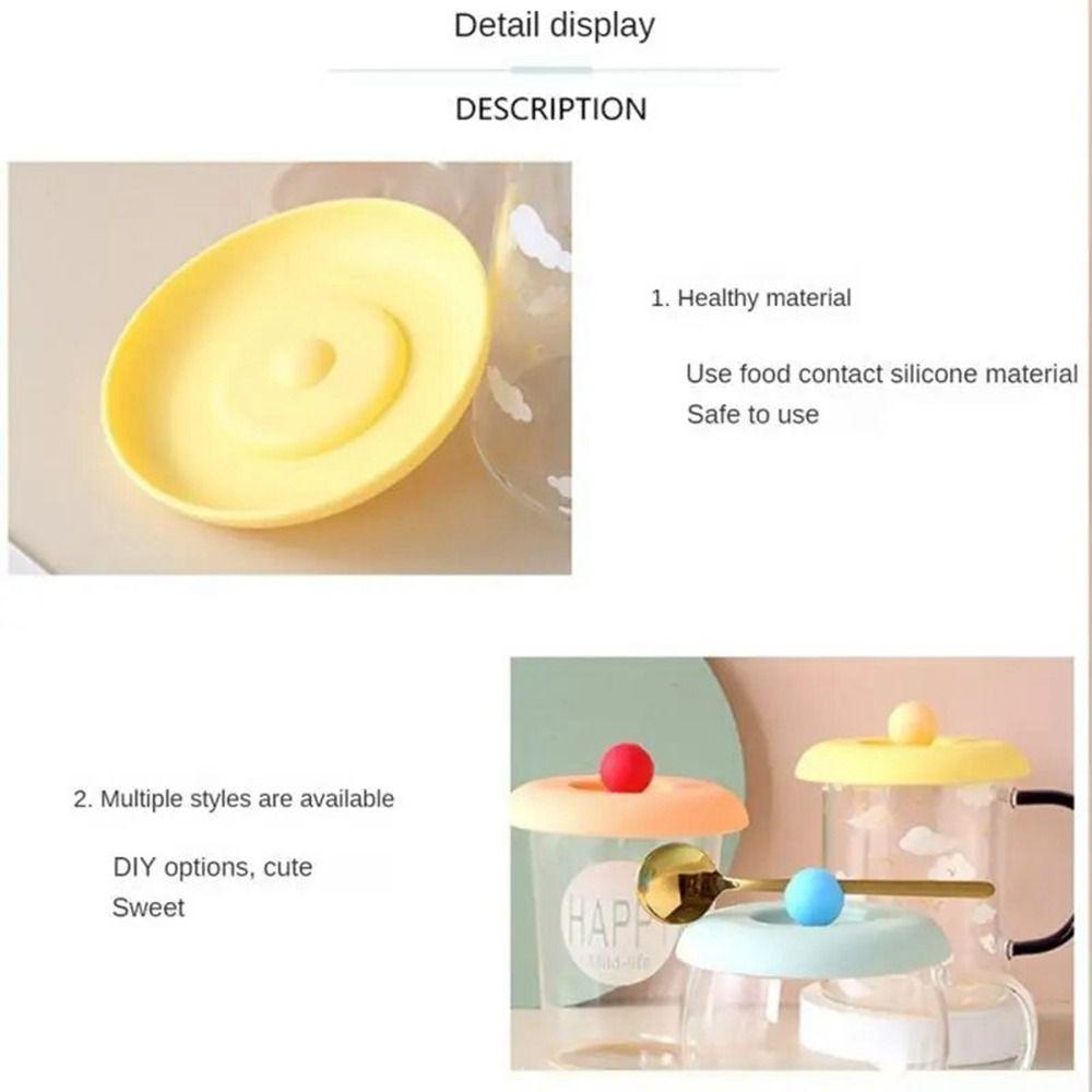 Non-toxic Silicone Cup Cover Anti-dust Coffee Mug Sealed Cap Water Cup Lid  Coffee Cup