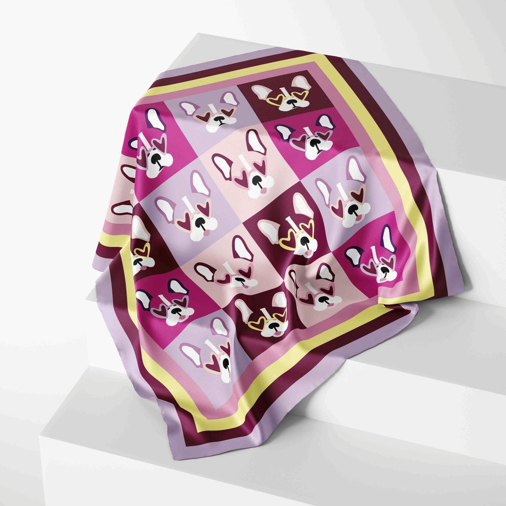 70CM*70CM Spring Women Polyester Chiffon Foulard Scarf Fashion Foulard Printed Neck Tie Belt Hair Accessories