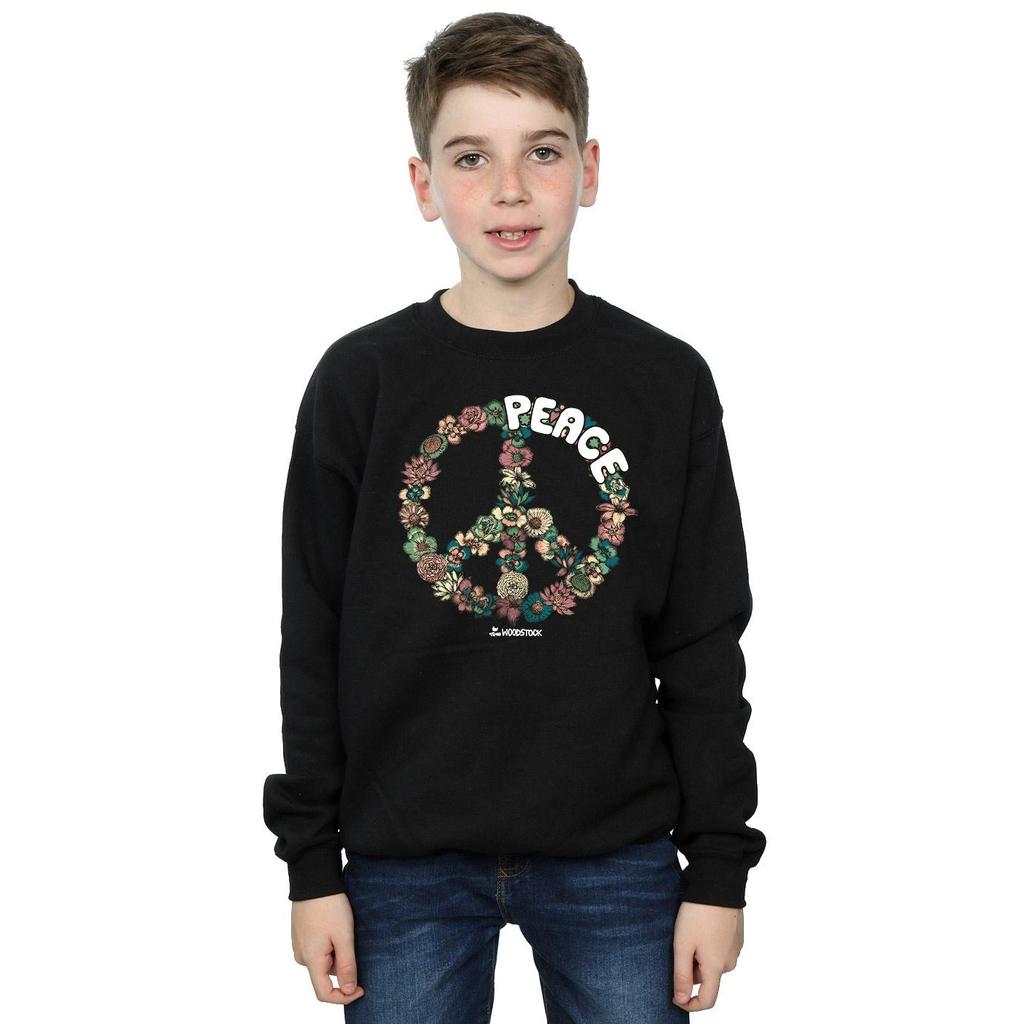 Woodstock Толстовка Peace с цветочным принтом для мальчиков
