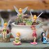 Flower Fairy Pixie Fly Wing Family Miniature Artificial Swallow Birds Garden Ornament Home Decor Decoration