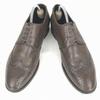 GEOX Leather Wingtip Shoes [26.0/Dark Brown] Dress Shoes(USED)