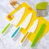 Plastic Kitchen Tools for Kids Cutting Board Knife Set Children Safety Cooking Tools for Picnics Camping Use