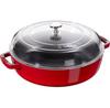 Жаровня Zwilling Staub 28 см вишнево-красная со стеклянной крышкой 3,7 л (40501-038-0)